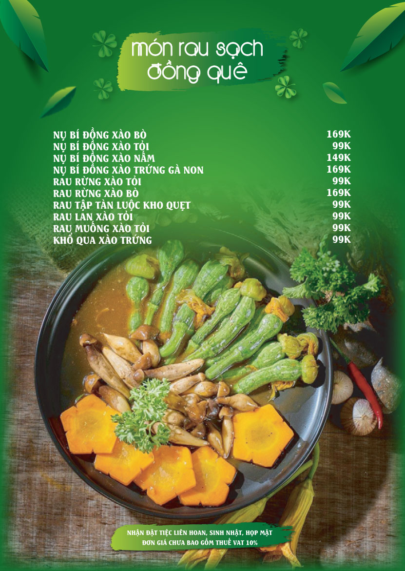 MÓN RAU SẠCH ĐỒNG QUÊ